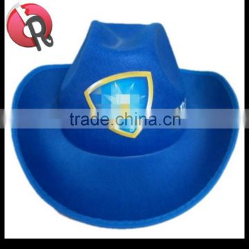 Felt blue cowboy hat