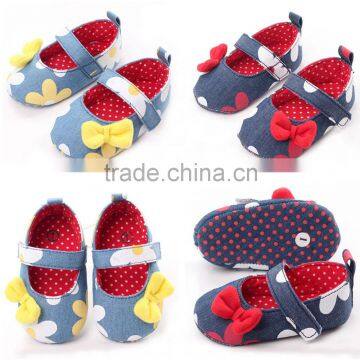 the circle shading baby girls dress shoes with bowknot