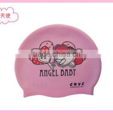 CNYE silica gel swimming cap for children waterproof hat cartoon pattern eco-friendly cheap price good quality OEM