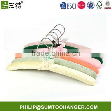 Customized sponge padded satin hangers