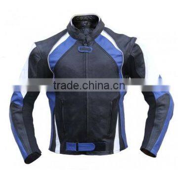 Motorcycle Leather Jacket, Motorcycle Racing Jacket, Blue Motorcycle Leather Jacket, Motorbike Jacket