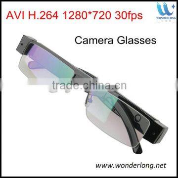 High quality 1280*720 H.264 OV9712 90 degree HD video spy glasses