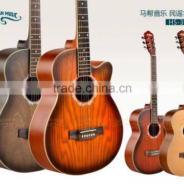 Beginner laser stripe spruce/sapele/ashtree rosewood fingerboard practice acoustic guitar