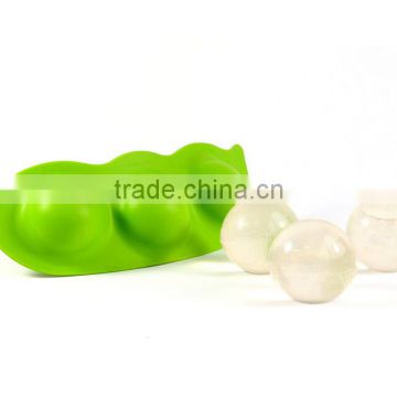 2016 cream tools green peas silicone custom ice cube trays made in China