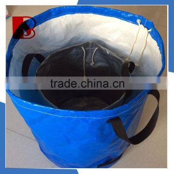 vegetable plastic garden plant bags, garden waste bag holders made with pe or pvc tarpaulin