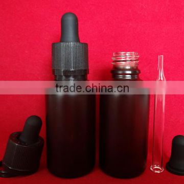 black frosted glass olive oil dropper bottle with pipettes