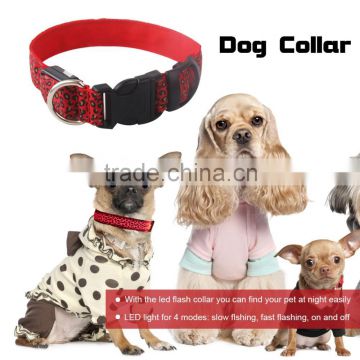 LED flash dog collar, pet collar, locking dog collar