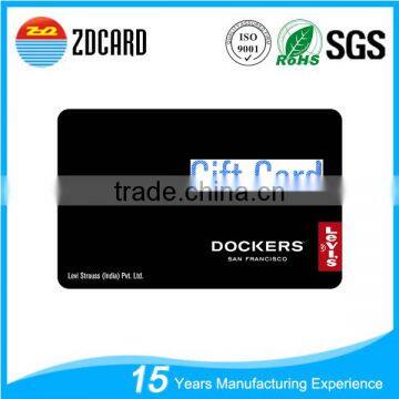 Factory Price Cr80 Black PVC Gift Cards With Free Sample