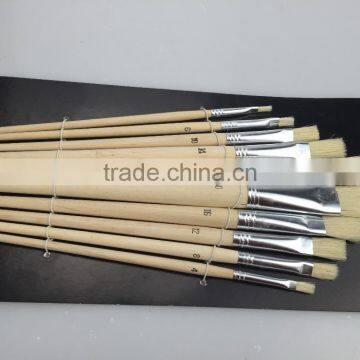 10 pc Art Nylon Brush, Oil Painting Brush With Aluminium Ferrule. Trade Assurance. photo-4