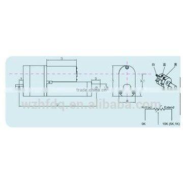 150kg Load Linear Actuator With Potentiometer Feedbacking Stroke, photo-3