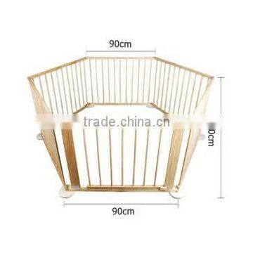 European Standard 6sides Folding Natural Color Wooden Baby Playpen photo-4