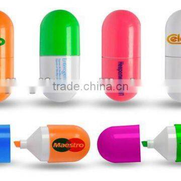 Capsule Pill Shaped Highlighters/colorful Highlighter Pen photo-6
