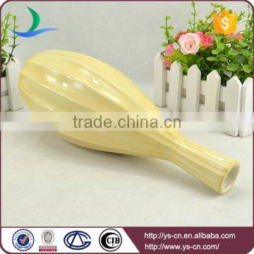 Yellow Embossed Stoneware Table Flower Vase YSv0042-01 photo-5