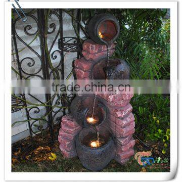 Beautiful polyresin artificial outdoor garden tall water fountains