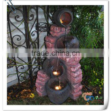 Beautiful Polyresin Artificial Outdoor Garden Tall Water Fountains