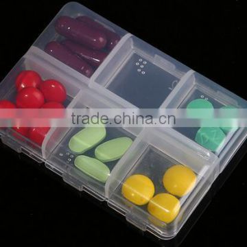 cy275 New Mini Portable Empty Braille 6 Cells Pill Medicine Drug Storage Case Box