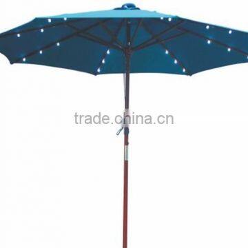 solar market wooden umbrella