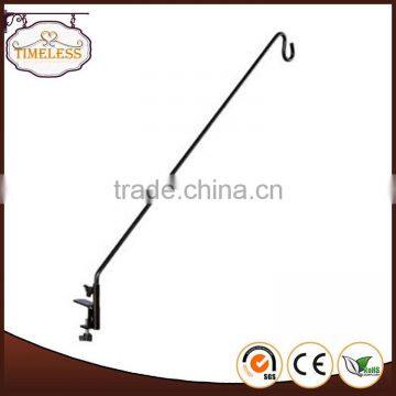 Wrought iron 36-Inch wall amounted Extended Reach Deck Hook