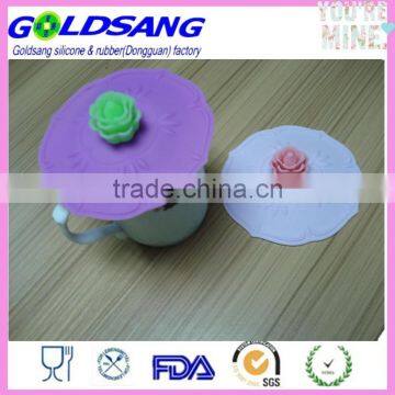 Silicone Home&Office Decor Made Food Grade Lovely Leaf Shape Cup Cover Lid photo-3
