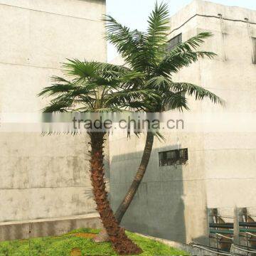 5m tall vertical garden artificial curved plant plastic fiberglass trunk PE plastic leaf palm tree EZLS08 0813