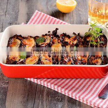2017 Colorful Glazed Stoneware Baking Pan Dishes Custom Ceramic Bakeware Sets photo-4