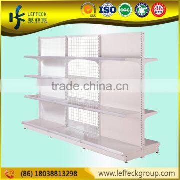 Supermarket double sided metal wire gondola shelving