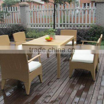 Luxury Garden Dining Set 6 Chairs Dining Set Uesd Rattan Outdoor Furniture photo-4