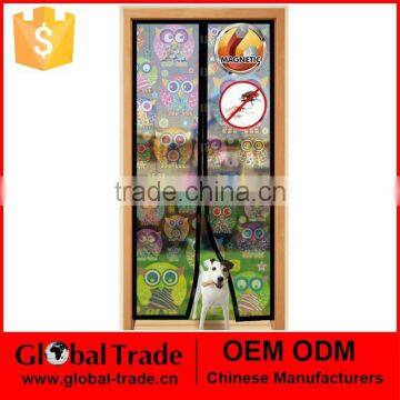 Hands Free New Printed Magic Mesh Screen Net Door With Magnets Anti Mosquito Bug Curtain H0201