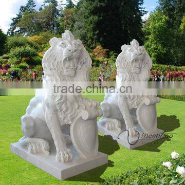 Cheap and High Quality Chinese Stone Carving Life-size Marble Lion Statue photo-3