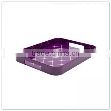 China Factory Direct Melamine Plastic Hotel Coffee Trays With Handles photo-5