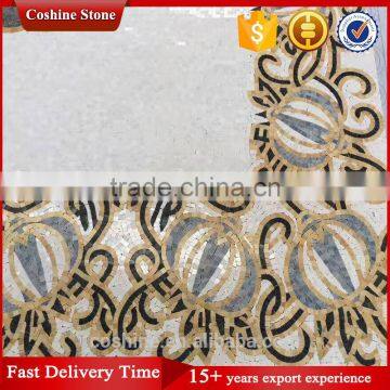 Fancy Design Flower Marble Waterjet Pattern Mosaic Tile photo-3