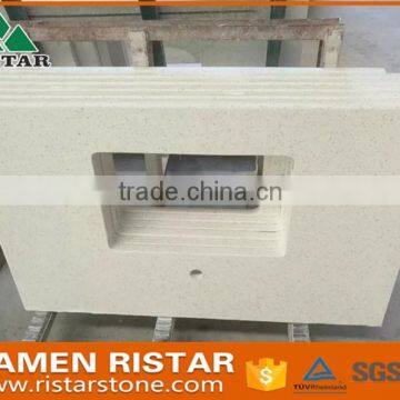White quartz stone kitchen countertop from China