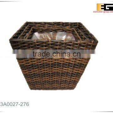 PE Rattan Square With Liner Flower Planter photo-2