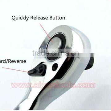 1/2" 3/8" 1/4" Ratchet Wrench (Socket Set) Quick Release Wrench 72t Cr-v photo-4