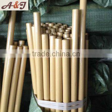 Cream Yellow Color Paint Wooden Tool Stick With Dome End photo-2