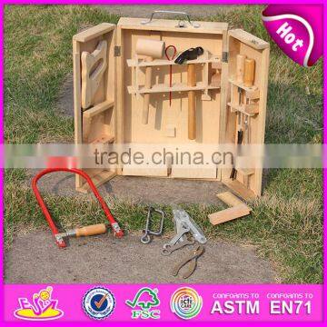 Hot Sale Preschool Toy Wooden Kids Tool Box Best Design Intelligent Diy Wooden Kids Tool Box W03D018 photo-4