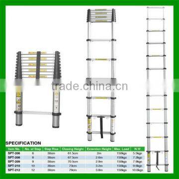 3.8m Aluminium Telescopic ladder,