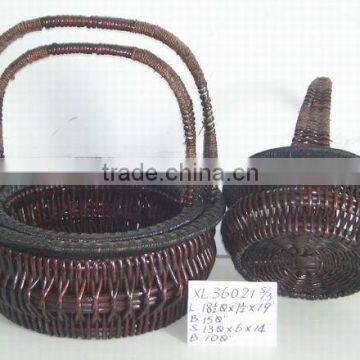 Popular willow storage basket set for gift