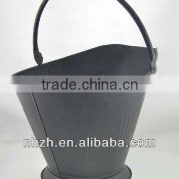 fireplace matte black metal coal bucket