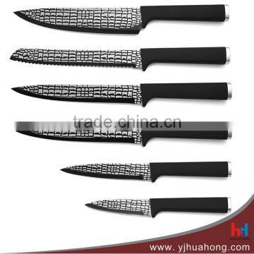 5pcs Non Stick Coating ABS Handle Kitchen Knife Set photo-5