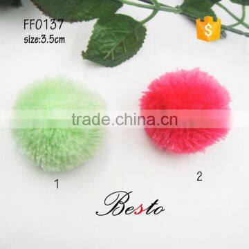 Cheap wholeasle stock touch feel good fur pom poms ball for girls hat /hair /garments decoration