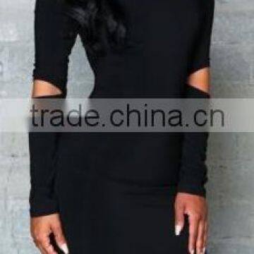 Womens Sexy Body-con Cocktail Evening Party Long Sleeve Strapless Bandage Dress