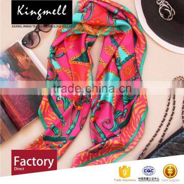 Customizable Colorful Satin Silk Scarves With Top Quality photo-2