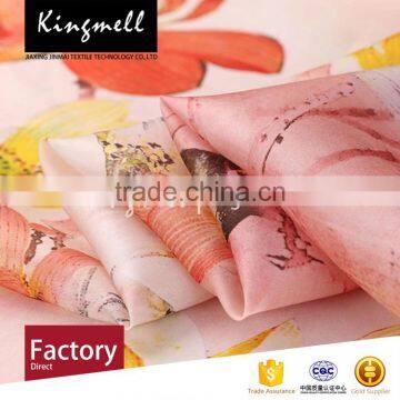 Custom Colorful Lotus Digital Printed Silk Organza Satin Fabric for Women Dresses photo-3