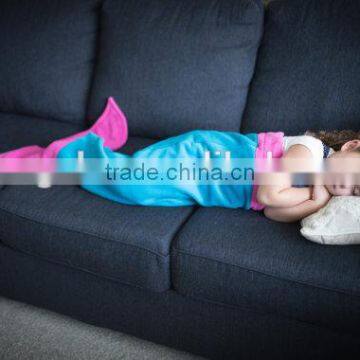 New Design Children's Super Soft Fleece Little Mermaid Tail Blanke Sleeping Bag HSD5765 photo-3