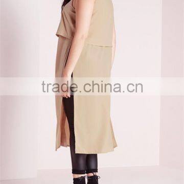 Wholesale Plus Size Clothing 2016 Fancy Buttons Tunic Top HST3701 photo-4