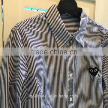 Europe Style Women Striped Dress Shirt Tops Long Sleeve Cotton Blouse photo-4