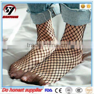 2017 Shuoyang Factory High quality black net women socks