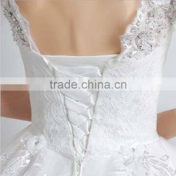 Stretchable Peter Pan Collar Luxury Of Bride Dress Reliable Supplier photo-5