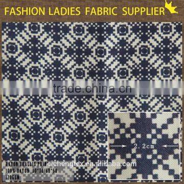 100% Printed Rayon Fabric Shaoxing Reactive Prints Fashion Woven Fabric for Lady Dress photo-4